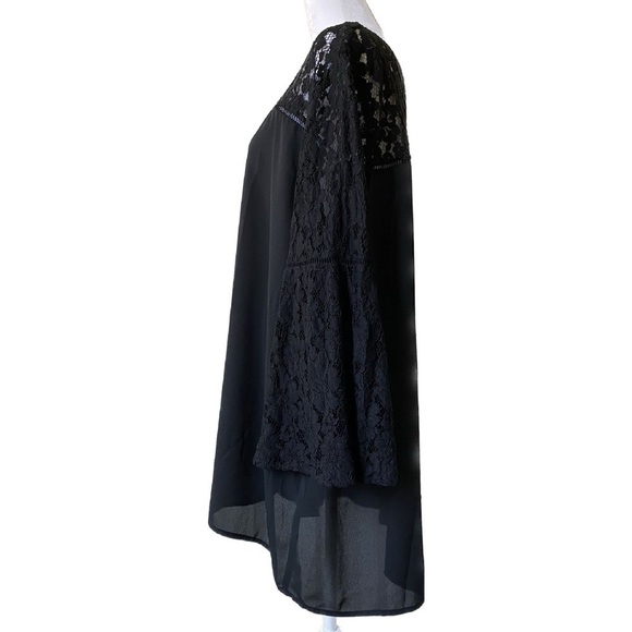 Halogen Black Bell Sleeve Lace Blouse Size XL - Picture 4 of 9